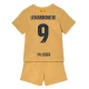 FC Barcelona Voetbaltenue Lewandowski 9 2022-2023 Uitshirt Kids