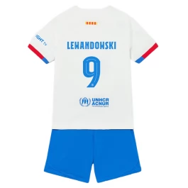 FC Barcelona Voetbaltenue Lewandowski 9 2023-2024 Uitshirt Kids