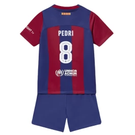 FC Barcelona Voetbaltenue Pedri 8 2023-2024 Thuisshirt Kids