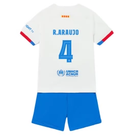 FC Barcelona Voetbaltenue R.Araujo 4 2023-2024 Uitshirt Kids