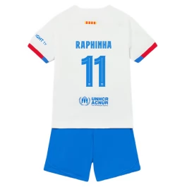 FC Barcelona Voetbaltenue Raphinha 11 2023-2024 Uitshirt Kids