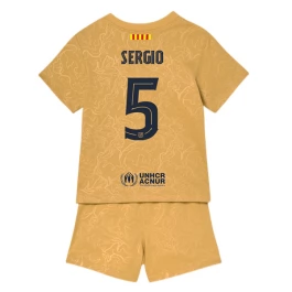 FC Barcelona Voetbaltenue Sergio 5 2022-2023 Uitshirt Kids