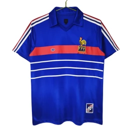 Frankrijk Thuisshirt Retro 1984 Voetbaltenue
