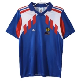 Frankrijk Thuisshirt Retro 1990 Voetbaltenue