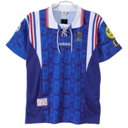 Frankrijk Thuisshirt Retro 1996 Voetbaltenue