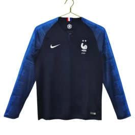 Frankrijk Thuisshirt Retro 2018 Lange Mouwen Voetbaltenue