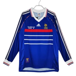 Frankrijk Voetbaltenue Retro 1998 Thuisshirt - L/S