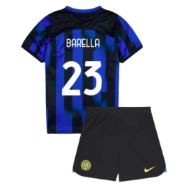 Inter Milan Barella 23 Thuisshirt Kids 2023-2024 Voetbaltenue