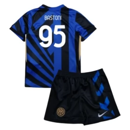 Inter Milan Bastoni 95 Thuisshirt Kids 2024-2025 Voetbaltenue