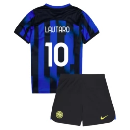 Inter Milan Lautaro 10 Thuisshirt Kids 2023-2024 Voetbaltenue