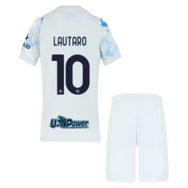 Inter Milan Lautaro 10 Uitshirt Kids 2025-2026 Voetbaltenue