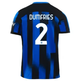 Inter Milan Voetbaltenue Dumfries 2 2023-2024 Thuisshirt
