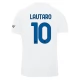 Inter Milan Voetbaltenue Lautaro 10 2023-2024 Uitshirt