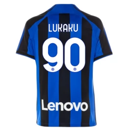 Inter Milan Voetbaltenue Lukaku 90 2022-2023 Thuisshirt