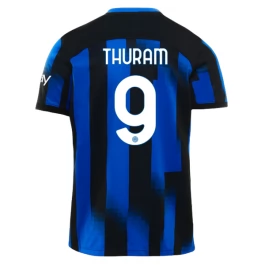 Inter Milan Voetbaltenue Thuram 9 2023-2024 Thuisshirt