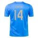 Italië Voetbaltenue Chiesa 14 2022 Thuisshirt