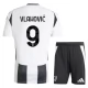 Juventus Vlahović 9 Thuisshirt Kids 2024-2025 Voetbaltenue