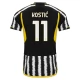 Juventus Voetbaltenue Kostic 11 2023-2024 Thuisshirt