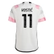 Juventus Voetbaltenue Kostic 11 2023-2024 Uitshirt