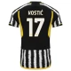 Juventus Voetbaltenue Kostic 17 2023-2024 Thuisshirt