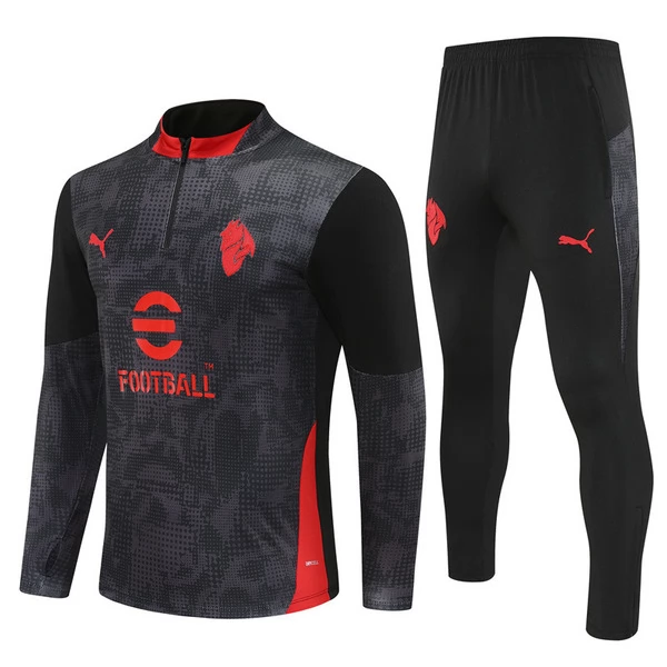 Kids AC Milan Trainingssweaterpak 2025-26 - 1-4 Zip Zwart Kids AC Milan Trainingssweaterpak 2025-26 - 1-4 Zip Zwart