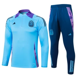 Kids Argentinië Trainingspakken 2024-25 - 1-4 Zip Blauw