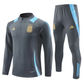 Kids Argentinië Trainingspakken 2024-25 - 1-4 Zip Grijs