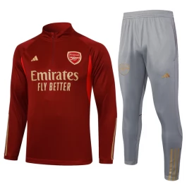 Kids Arsenal Trainingspakken 2023-24 - 1-4 Zip Dark Rood