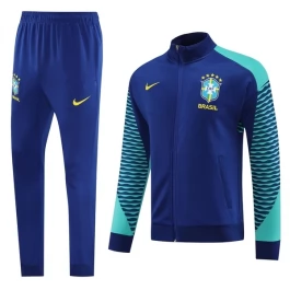 Kids Brazilië Trainingsjackpakken 2023-24 - Blauw