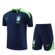 Kids Brazilië Trainingsshirt Pakken 2024-25 - Shorts Marineblauw