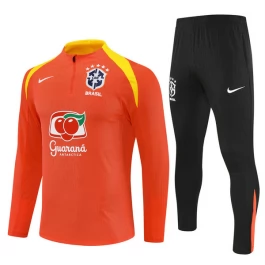 Kids Brazilië Trainingssweaterpak 2025-26 - 1-4 Zip Oranje