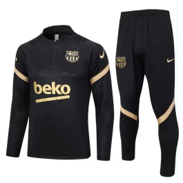 Kids FC Barcelona Trainingspakken 2023-24 - 1-4 Zip Zwart