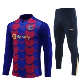 Kids FC Barcelona Trainingspakken 2024-25 - 1-4 Zip Blauw