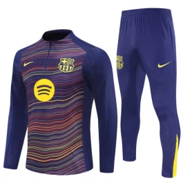 Kids FC Barcelona Trainingssweaterpak 2025-26 - 1-4 Zip Blauw