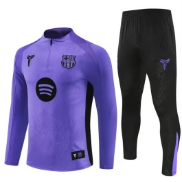 Kids FC Barcelona Trainingssweaterpak 2025-26 - 1-4 Zip Purper