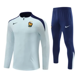 Kids Frankrijk Trainingspakken 2024-25 - 1-4 Zip Blauw