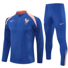 Kids Frankrijk Trainingspakken 2025-26 - 1-4 Zip Blauw