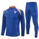 Kids Frankrijk Trainingspakken 2025-26 - 1-4 Zip Blauw