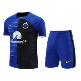 Kids Inter Milan Trainingsshirt Pakken 2024-25 - Shorts Blauw