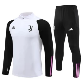 Kids Juventus Trainingspakken 2023-24 - 1-4 Zip Wit Zwart