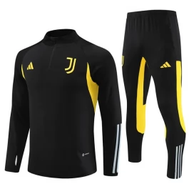 Kids Juventus Trainingspakken 2023-24 - 1-4 Zip Zwart Geel