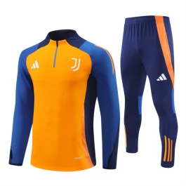 Kids Juventus Trainingspakken 2024-25 - 1-4 Zip Blauw Oranje