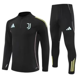 Kids Juventus Trainingspakken 2025-26 - 1-4 Zip Zwart