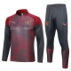 Kids Manchester City Trainingspakken 2023-24 - 1-4 Zip Grijs Rood