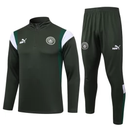 Kids Manchester City Trainingspakken 2023-24 - 1-4 Zip Groen