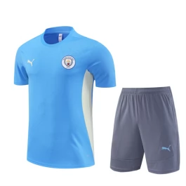 Kids Manchester City Trainingsshirt Pakken 2024-25 - Shorts Blauw
