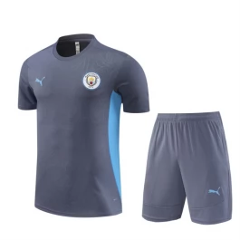 Kids Manchester City Trainingsshirt Pakken 2024-25 - Shorts Grijs