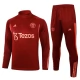 Kids Manchester United Trainingspakken 2023-24 - 1-4 Zip Dark Rood