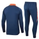 Kids Manchester United Trainingspakken 2024-25 - 1-4 Zip Marineblauw Oranje