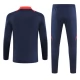 Kids Manchester United Trainingspakken 2024-25 - 1-4 Zip Marineblauw Rood